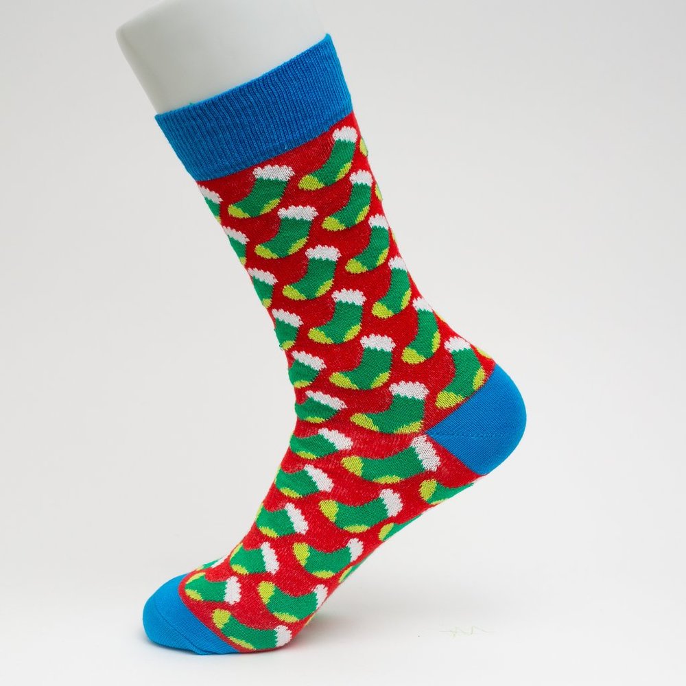 Shocking Stocking Themed Mid Calf Length Socks